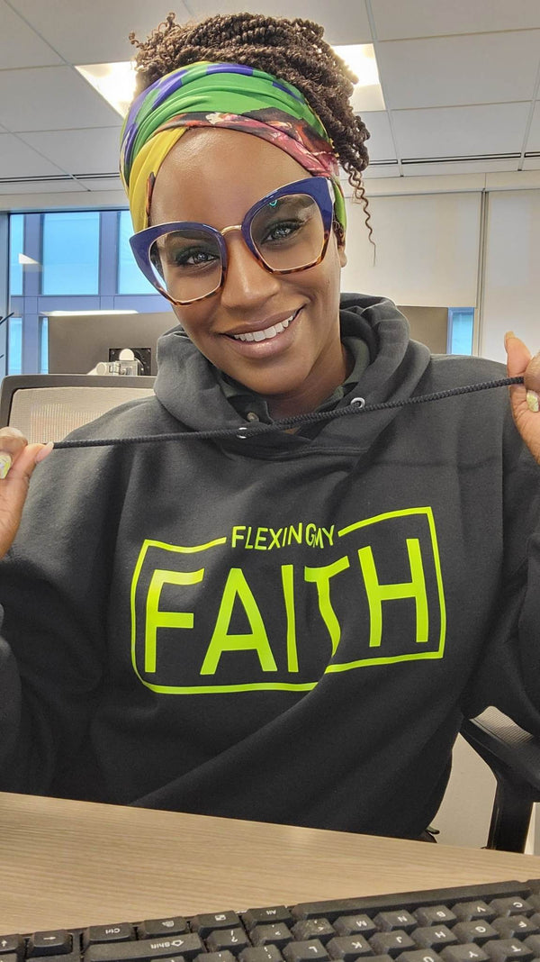 FLEXING MY FAITH HOODIE (LIME)