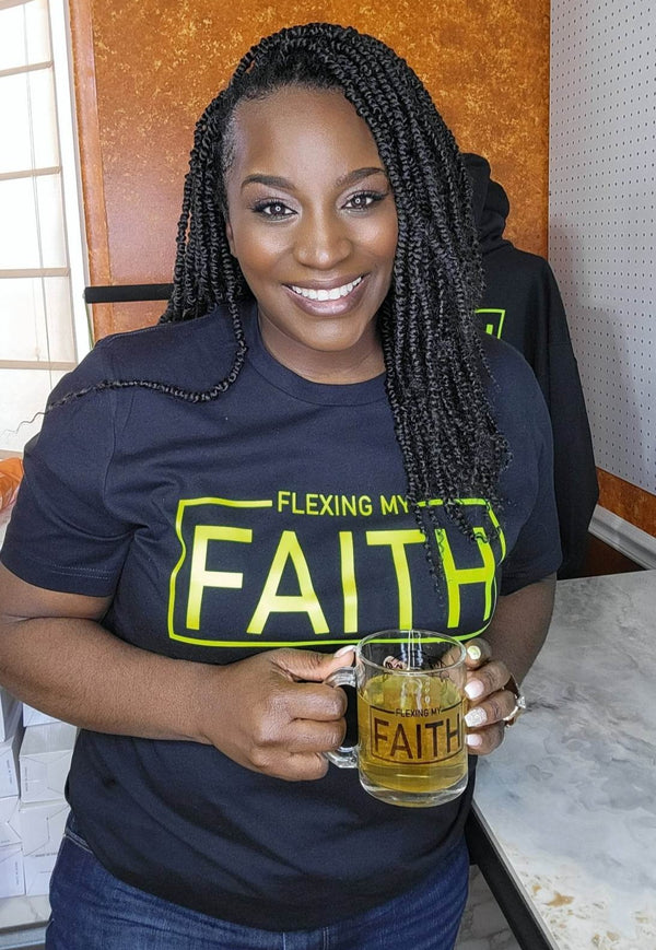 FLEXING MY FAITH TSHIRT (LIME)